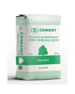 DTG CEMENT CEM II/B-M(S-LL) 32.5 R - kompozit portlandcement Kompozit-portlandcement szokásos kezdőszilárdság kiemelkedő alkalmazhatóság (betonok, vakolatok, esztrichek) kiemelkedő plasztikuss�