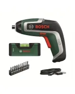 BOSCH Akkus csavarbehajtó IXO 7 szett (3.6V, vízmértékkel) Bosch akkus csavarbehajtó ixo 7 szett kompakt, 3,6 v-os li-ion akkuval – 2 ah kapacitással akár 5,5 nm nyomaték, 235 ford/perc gyors f