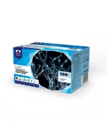 DEKORTREND - kültéri kontakt fényfüzér (80+20 LED-es, hidegfehér, csillanó) Energiatakarékos led-technológia kül- és beltéri használatra 100 db led-del hossza: 10 m csillanó toldható