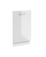 A first konyhabútor család része mérete: 80 x 45 x 1,6 cm fehér, magasfényű front fényes, króm színű, fém fogantyúkkal