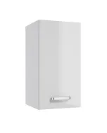 A first konyhabútor család része mérete: 58 x 30 x 31 cm fehér, laminált melamin korpusz fehér, magasfényű front fényes, króm sz