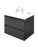 2 fiókos mérete: 60 x 46 x 50 cm antracitszínű matt kivitel rögzítés módja: fali előszerelt állapotban