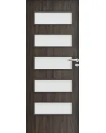 Beltéri ajtólap 90 x 210 cm-es falnyílásba portasynchro 3d fólia sötét tölgy balos kivitel papírrács-térkitöltés