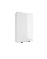 Belluno konyhabútor felsőszekrény méret: 60 x 100 x 31 cm fehér magasfényű front soft-close rendszer fekete matt fém fogantyúkkal s