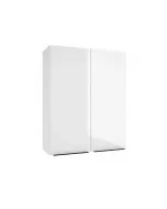 Belluno konyhabútor felsőszekrény méret: 80 x 100 x 31 cm fehér magasfényű front soft-close rendszerrel fekete matt fém fogantyúk