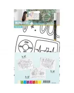 Securit ablaksablonkészlet  1 db fehér színű krétamarkerrel 3 db különböző mintájú sablon zenés témával