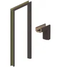 Porta system - beltéri ajtótok 100x210 (sötét tölgy-jobb)