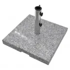 Gránit és rozsdamentes acél alapanyag 38-48 mm szárvastagságú napernyőkhöz mérete: 50 x 50 cm alakja: négyzet súly: 60 kg szín