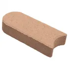 Anyagában színezett beton 4,5 cm vastag mediteran színű Íves kapcsolódás anyagszükséglet: 4,5 db/fm