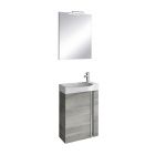 RIVA ELEGANCE - komplett mosdóhely (ezüstszürke, 45cm)