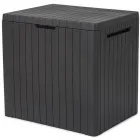 Keter kerti tároló city  Űrtartalom: 113 liter időjárásálló, uv-álló műanyag kompakt méret: 44 × 57,8 × 55 cm modern, grafits