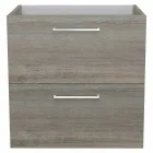 2 fiókos mérete: 60 x 46 x 60 cm szürke tölgyszínű matt kivitel rögzítés módja: fali előszerelt állapotban