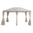 Sunfun kerti pavilon dominica tágas méret 296 × 396 cm méretben  acél vázszerkezet Ø38 mm-es oszlopokkal  300 g/m² poliészter te