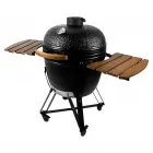 Kingstone kamado kerámia grill 51,5 cm átmérőjű grillrács faszenes működés  beépített hőmérővel kerekekkel rendelkezik a kön