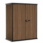 Keter signature venetian high store kerti tárolószekrény (1400 l) nagy kapacitású tároláshoz decocoat™ fa hatású műanyag anyag, 