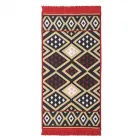 Front szőnyeg beltéri használatra méret: 60 cm x 120 cm teljes súly: 1100 g/m2 anyaga 100% pamut piros-sárga színű, természetes ha