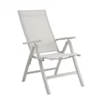 A sunfun márka modern kerti szék megoldást kínál otthoni pihenésheztextil ülőlap gondoskodik a kültéri tartósságról és a kény