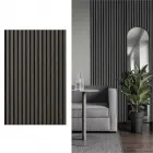 Sonido elements fekete tölgy akusztikus falpanel beltéri használatra 14 db mdf csík természetes fafurnérral és 9 mm filc réteg mé