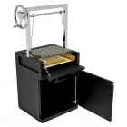 Kingstone kültéri állítható grill konyhamodul a cube kültéri konyharendszer részeként 49 × 44 cm méretű rozsdamentes acél grill