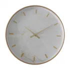 Falióra modern dizájnnal, fehér-arany színben márványos mintázatú Átmérő: 30 cm kerek alakú
