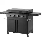 Kingstone plancha gázgrill 16 kw teljesítménnyel 87,5 x 54 cm sütőfelület Összecsukható oldalasztalok kampókkal és mágneses kés