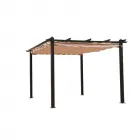A sunfun jakarta ii alumínium pergola 3 m x 4 m méretben terasz árnyékolására alkalmas 90 x 90 mm alumínium lábak stabil alátámas
