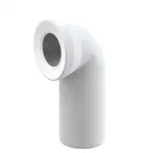 Alca a90 padlóra szerelhető wc-hez kialakított csatlakozó 90°-os könyök kialakítás dn 110 méret 230 mm hosszúság pp anyag, fehé
