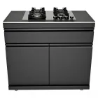 Kingstone kültéri konyhamodul gázfőzőlappal cube kültéri konyharendszerhez 4 gázégő összesen 7,8 kw teljesítménnyel tartós, sz
