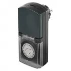 Mechanikus időkapcsoló ip44-védettség kül- és beltéri használatra 48 kapcsolás naponta 30 perces kapcsolási idő