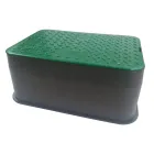 Stebo csapszekrény földfelszín alatti vízcsatlakozások védelmére 260x385x175 mm-es téglalap alakú kivitelben levehető, zárható �