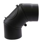 Kamintherm - füstcső tisztító nyílással (fekete, szerelhető, Ø150mm, 90°)