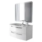 A baden haus mosdószekrény prémium minőségű, modern fehér kivitelben készül100 cm szélességével tágas mosdófelületet kínál 