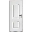 A fém bejárati ajtó 97 x 205 cm-es méretével ideális társasházi lépcsőházhoza tok és a szárny lemezvastagsága 1,2 mm illetve 0