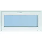 4 légkamrás, 60 mm-es pvc-profil 4-16-4 low-e +argon körbefutó, szürke gumitömítés  bejárati atóhoz felülvilágítónak bukóvas