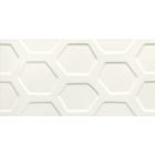 TUBADZIN ALL IN WHITE - dekorcsempe (fehér, méhsejt, 59,8x29,8cm, 0,89m2)