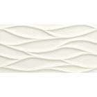 TUBADZIN ALL IN WHITE - dekorcsempe (fehér, hullám, 59,8x29,8cm, 0,89m2)
