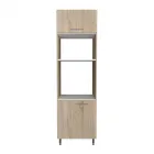 Sütőhöz és mikróhoz mérete: 60 x 205 x 50 cm praktikus tárolás világos sonoma tölgy színű lapraszerelt