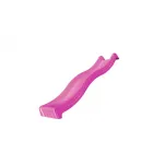 Csúszda 125 cm magas játéktornyokhoz 220 cm hosszú, pink kivitel uv- és ütésálló hdpe anyag vizestömlő-csatlakoztatással nyári 