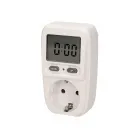 Köztes csatlakozóaljzat formában mérési tartomány: 0,1-3680 w/200-276 v ac lcd kijelző kijelzett mértékegységek: w és kwh ip20-a
