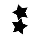 SECURIT - fali krétatábla krétamarkerrel (csillagok, 27x28cm, fekete, 2db)