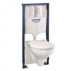 Öblítőperem nélküli kialakítás falsík alatti wc-tartály 2 gombos nyomólap (3 l vagy 6 l) wc-ülőke max. terhelhetőség: 400 kg