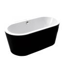BALNEO MILANO - szabadonálló fürdőkád (akril, fekete, 170x80cm)