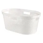 Méret: 58,5 x 38,5 x 26,5 cm anyag: műanyag Űrtartalom: 40 l szellőzőnyílásokkal 100%-ban újrahasznosított anyagból