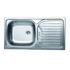 Rozsdamentes acél (inox) natúr felületű funkcionális dizájn egymedencés