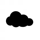 Securit - fali krétatábla krétamarkerrel (felhő, 30x50cm, fekete)