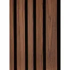 Falpanel dió színben, akusztikus kivitelben, 1,56 m² dekoratív mdf lécek filc hátlappal függőleges és vízszintes szerelhetőség k