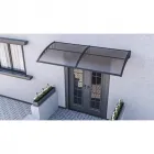 Előtető bejárati ajtóhoz 4 mm-es, cellás polikarbonát 100%-os uv-védelem, nem színeződik el nagy teherbírású, polipropilén tart