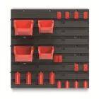 Kistenberg szerszámfal orderline mini szett 1 db szerelőpanel (400 × 400 mm) 4 db szerszámtároló doboz és 16 db akasztóelem szersz
