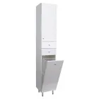 SANECO K/2-J - magasszekrény szennyeskosárral (jobb) 1 ajtós + 2 fiókos, jobbos kivitel mérete: 35 x 191,5 x 33,5 cm krómozott fémfogantyúk szintezhető, krómozott lábak szennyeskosá