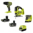 RYOBI Akkus gépszett ONE+ R18CK3G‑242 (6 részes, 2 akkuval és töltővel) Ryobi akkus gépszett one+ r18ck3g‑242 18 v-os one+ rendszer – több mint 200 ryobi eszközhöz használható ugyanaz az akku a szett ta